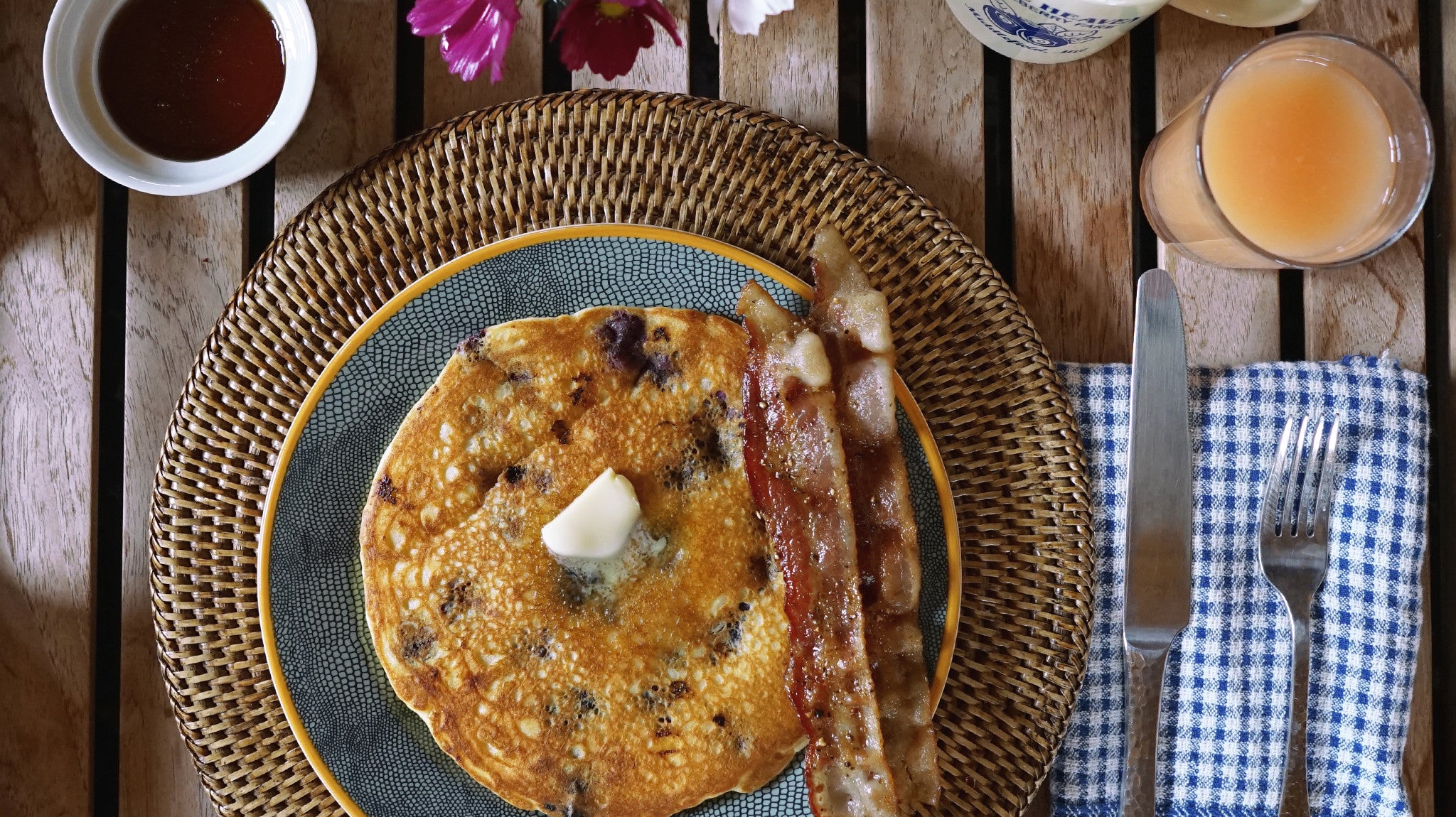 The Perfect Mother's Day Brunch | Blueberry Pancakes