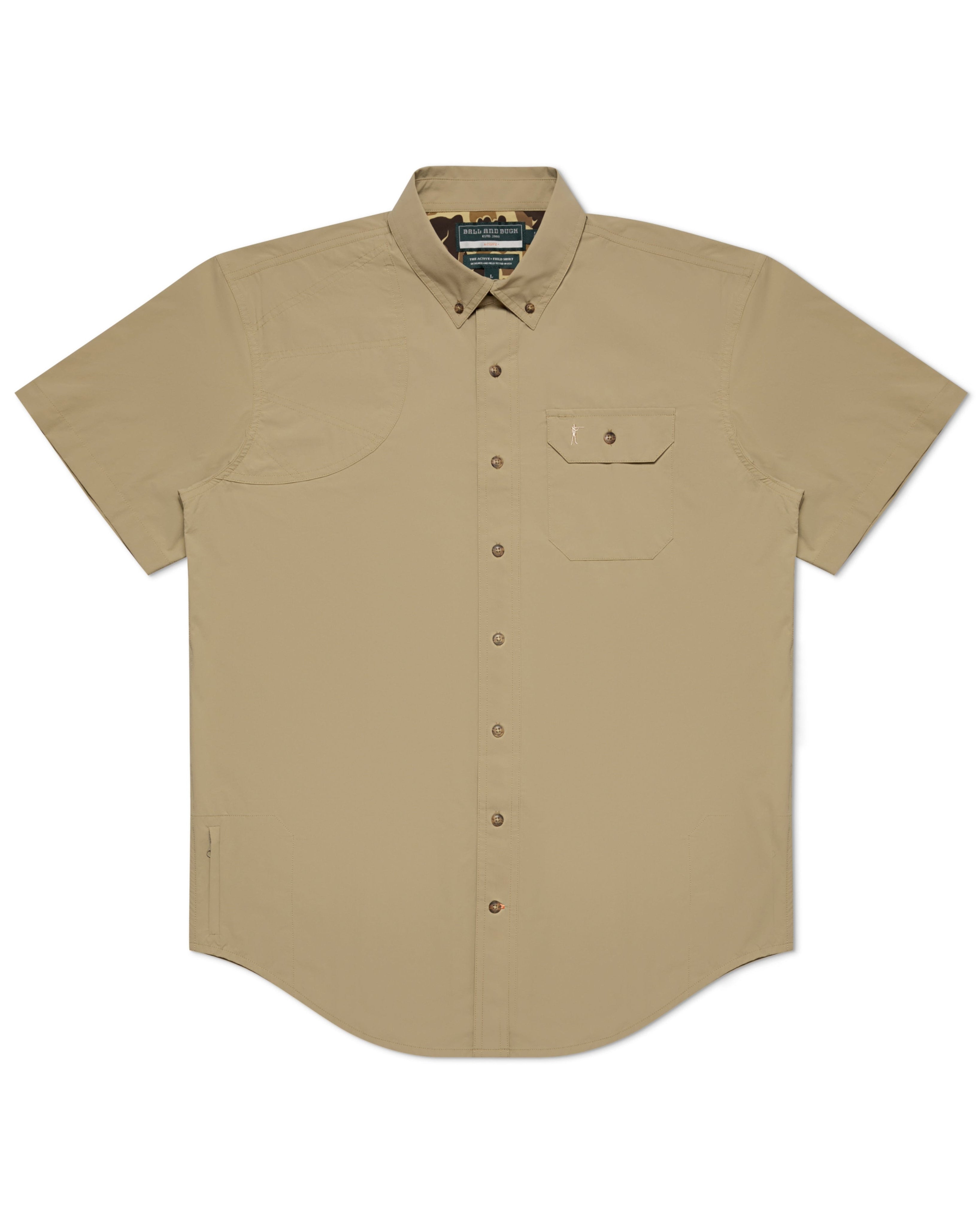 Active+ Field Shirt Short Sleeve Tan
