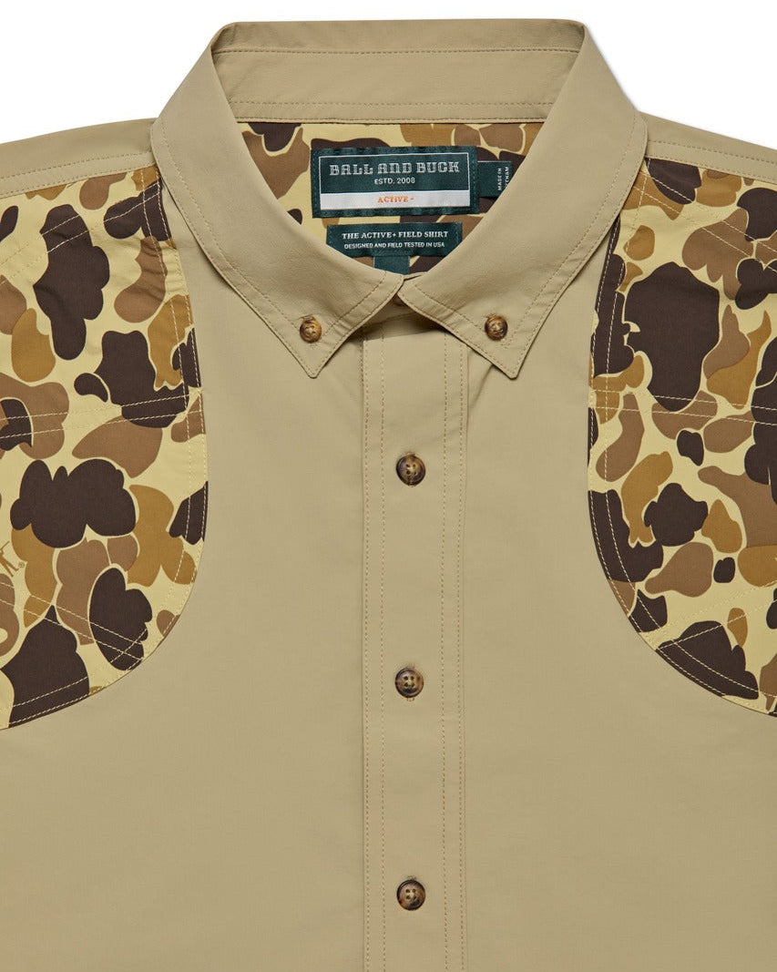 Active Field Shirt in Tan and Original Camo