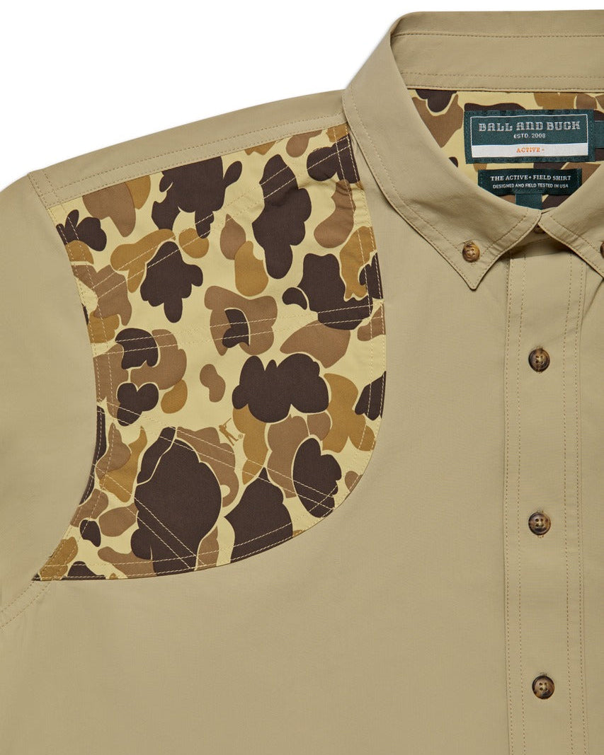 Active Field Shirt in Tan and Original Camo