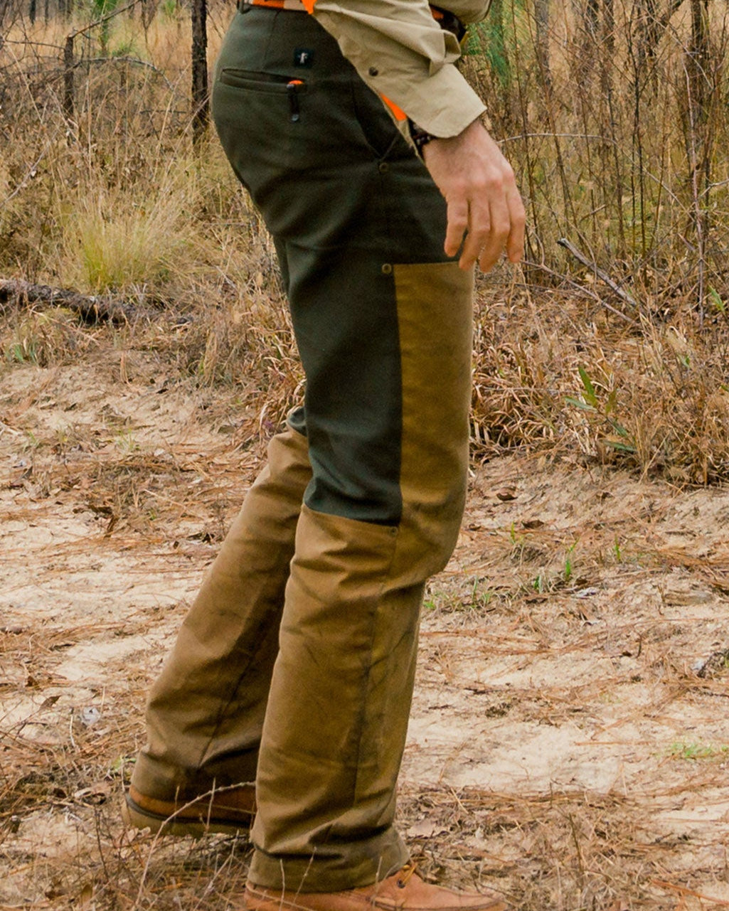 Midweight Field Pant- 17oz Waxed in Pine Duck