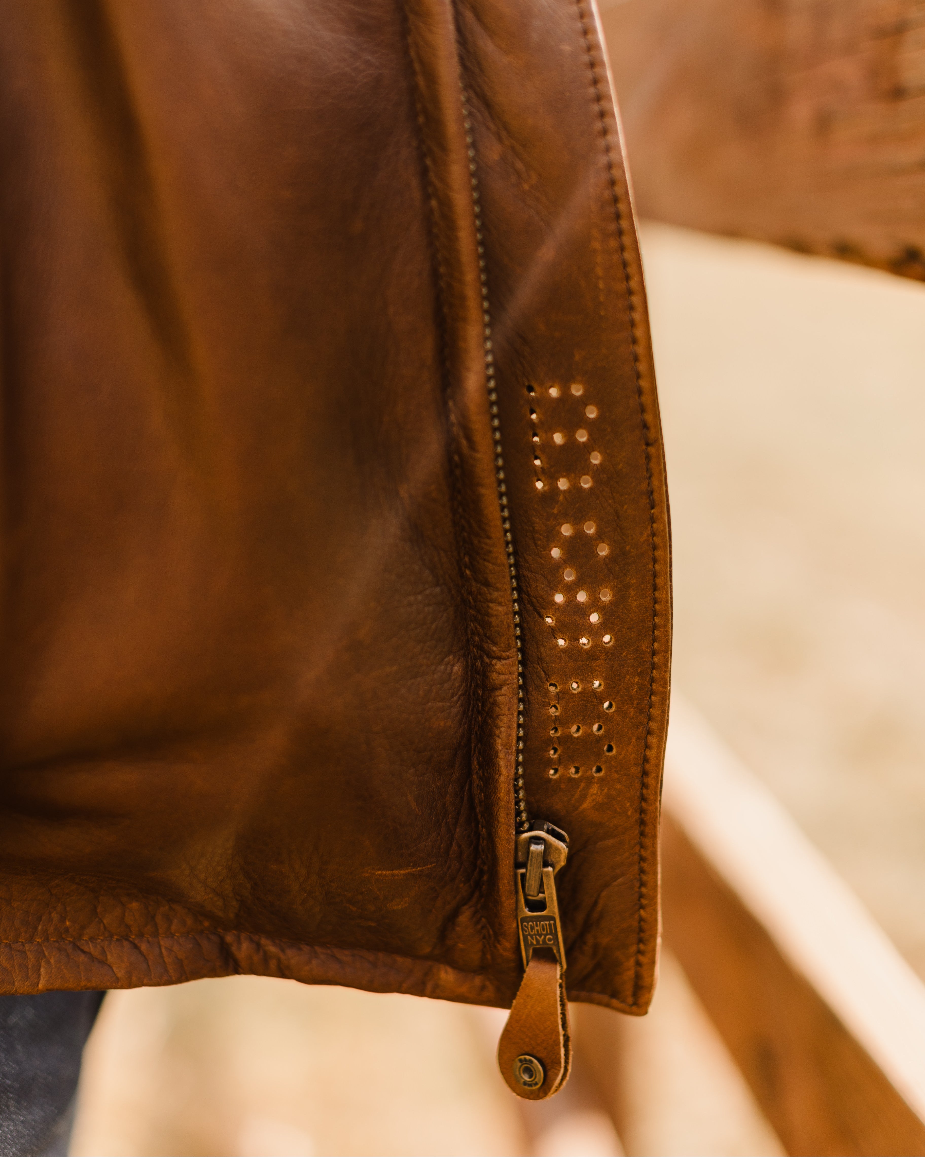 Schott x Ball and Buck Perfecto Leather Jacket