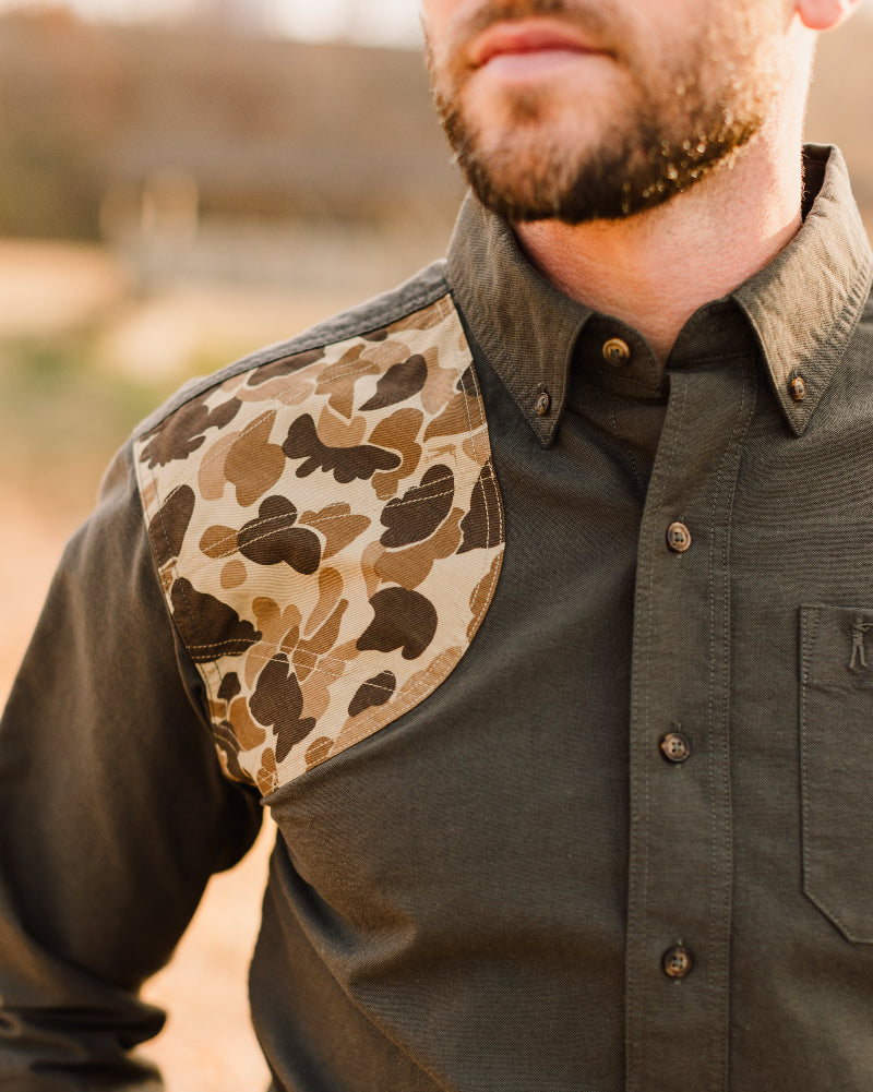 Sportsmans Shirt - Moss Oxford/Original Camo