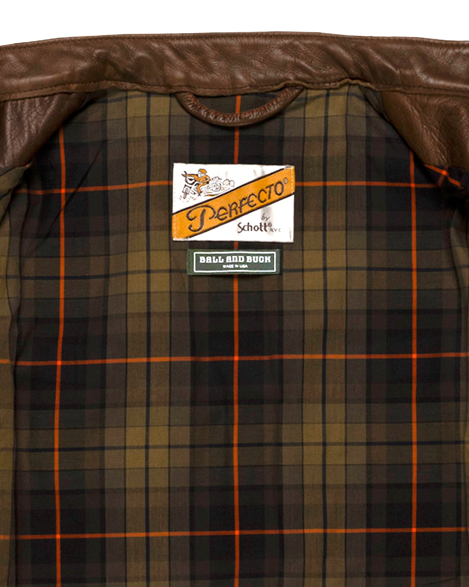 Schott x Ball and Buck Perfecto Leather Jacket