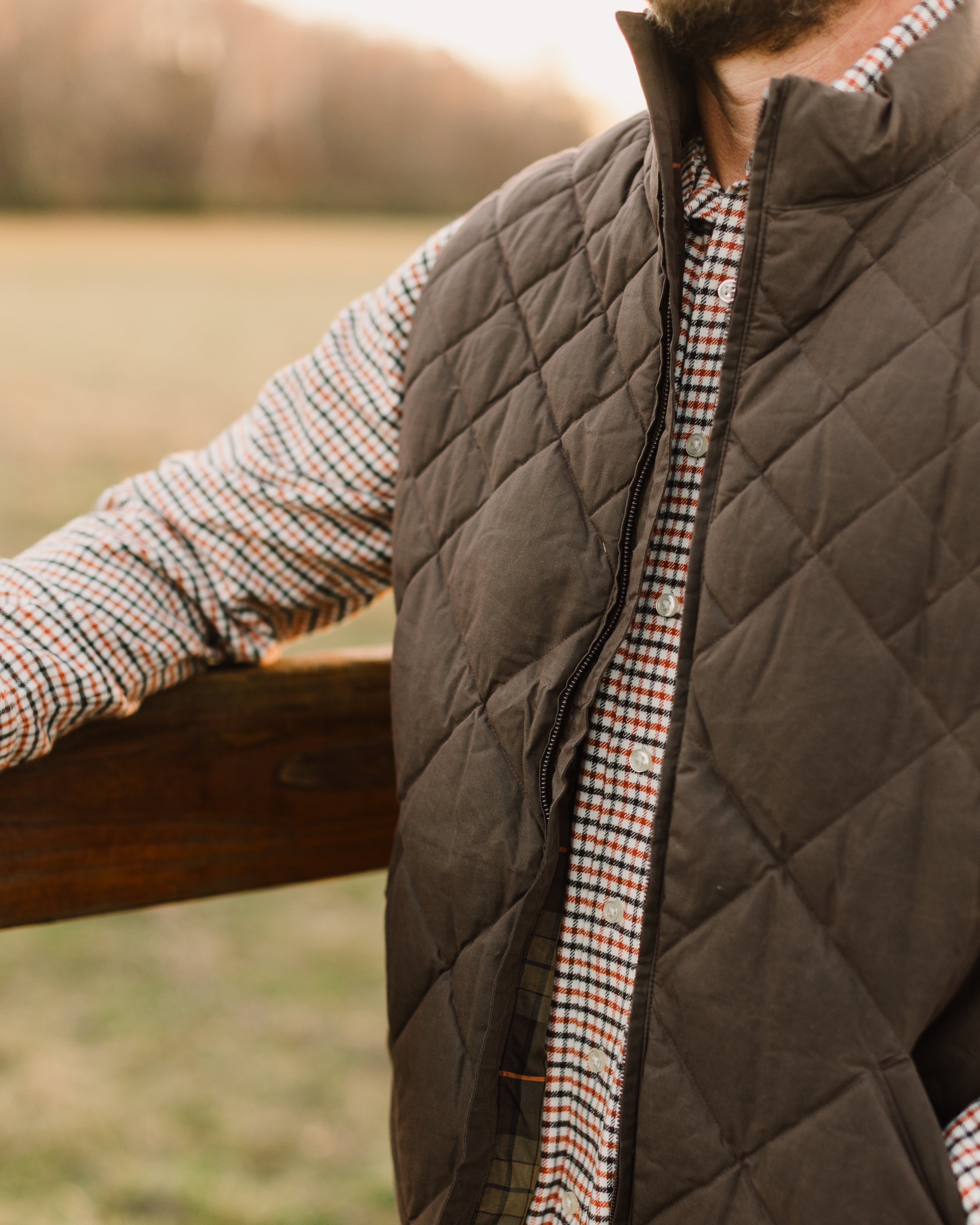 Arthur Quilted Waxed Down Vest