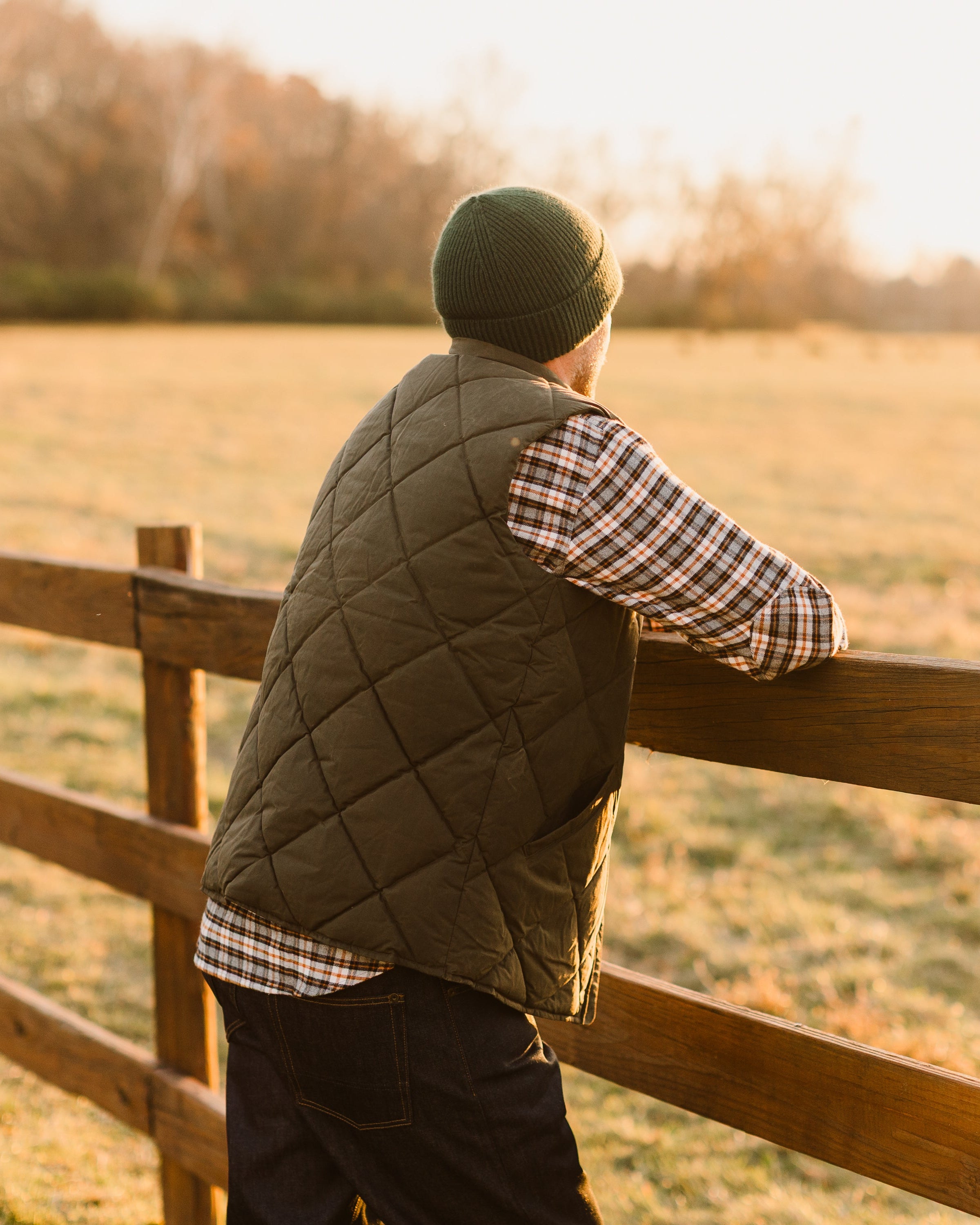 Arthur Quilted Waxed Down Vest