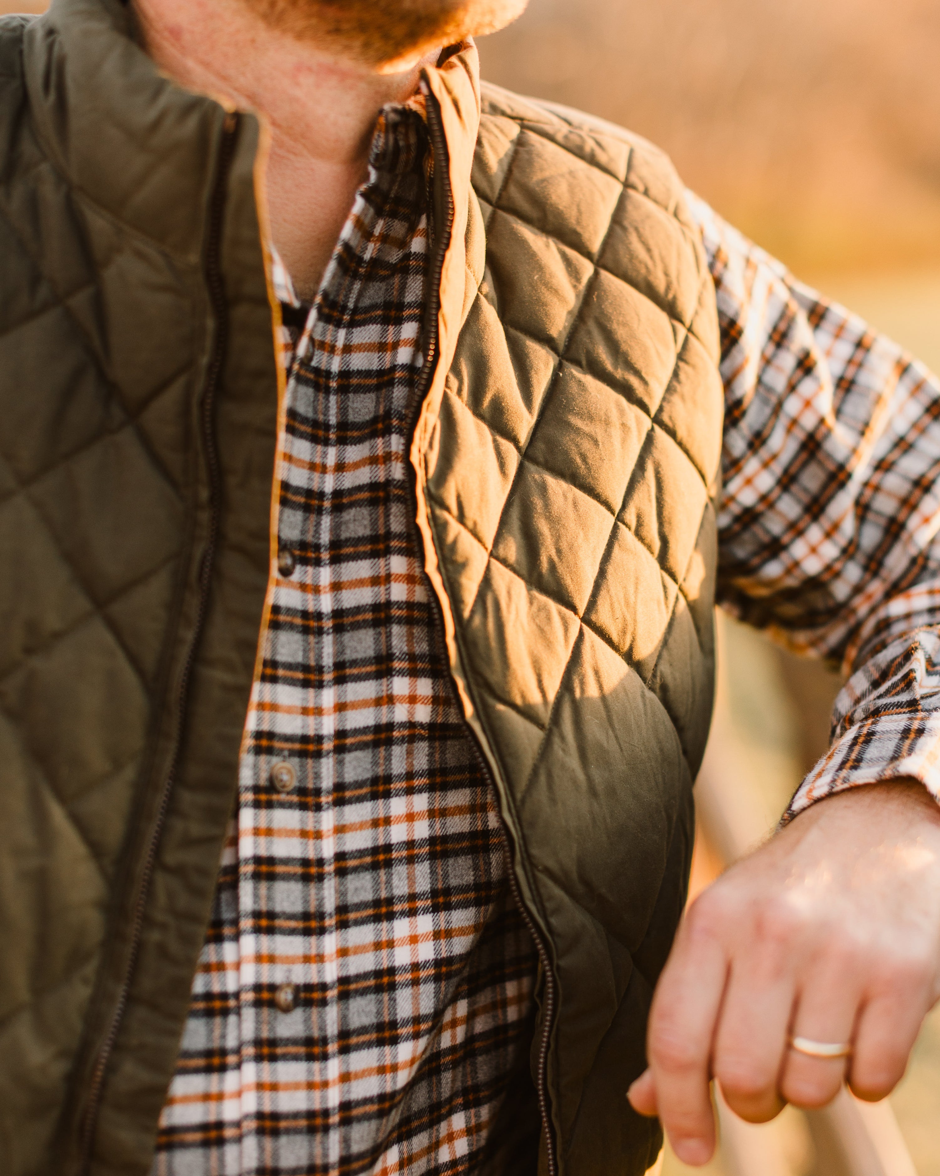 Arthur Quilted Waxed Down Vest
