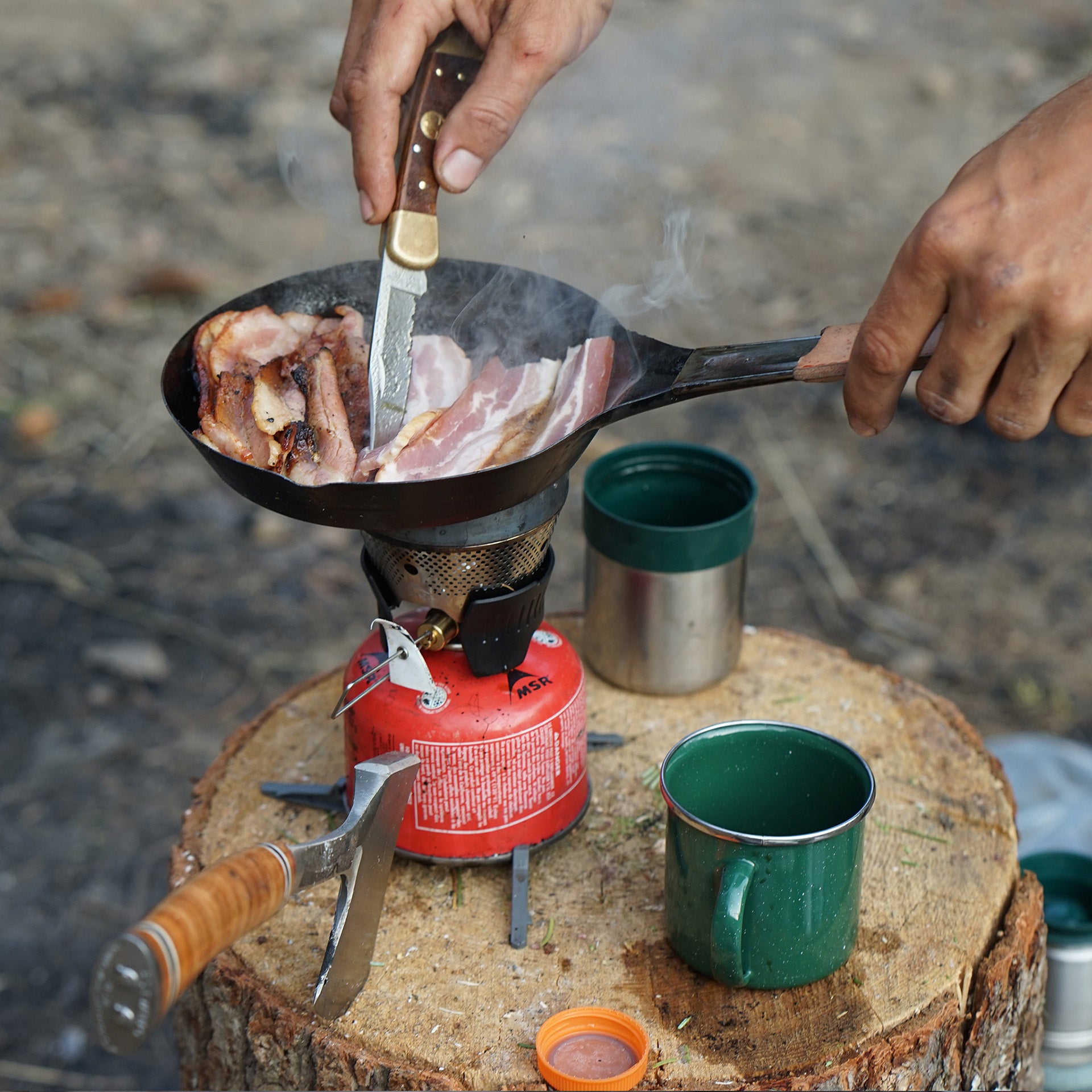 Folding Hunter Knife - Heritage Walnut - Ball and Buck