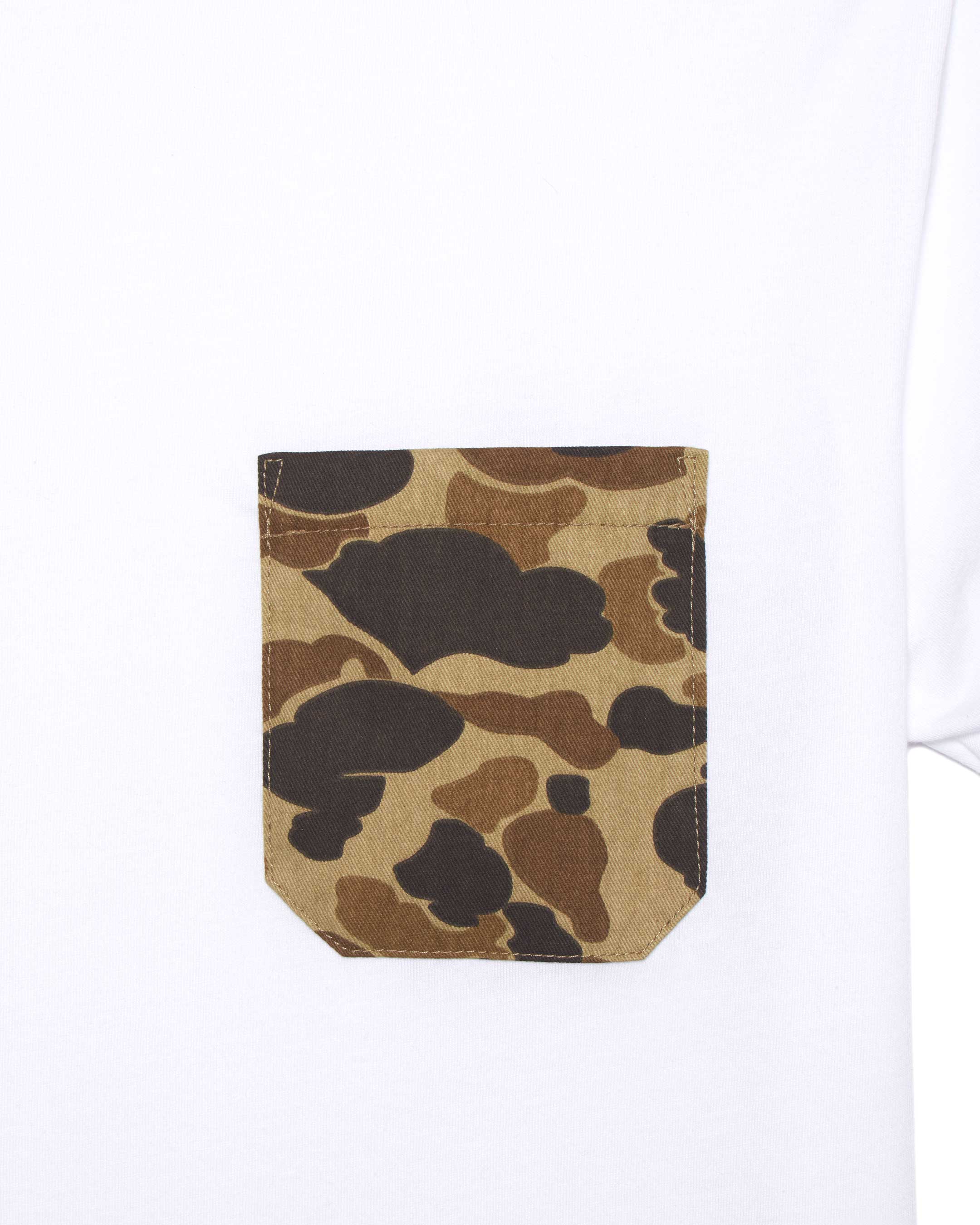 Original Camo Pocket Tee in White - Ball and Buck