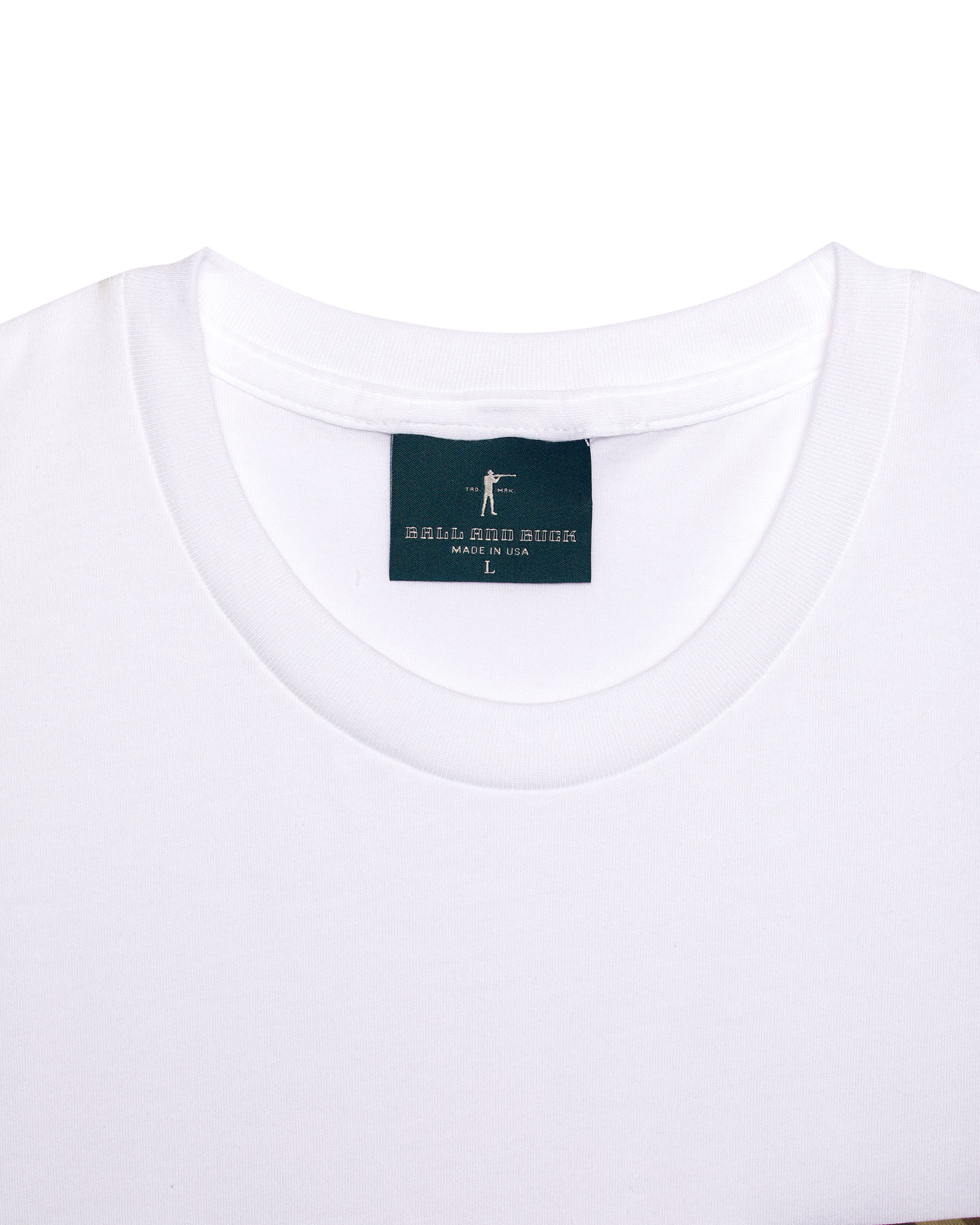 Original Camo Pocket Tee in White - Ball and Buck