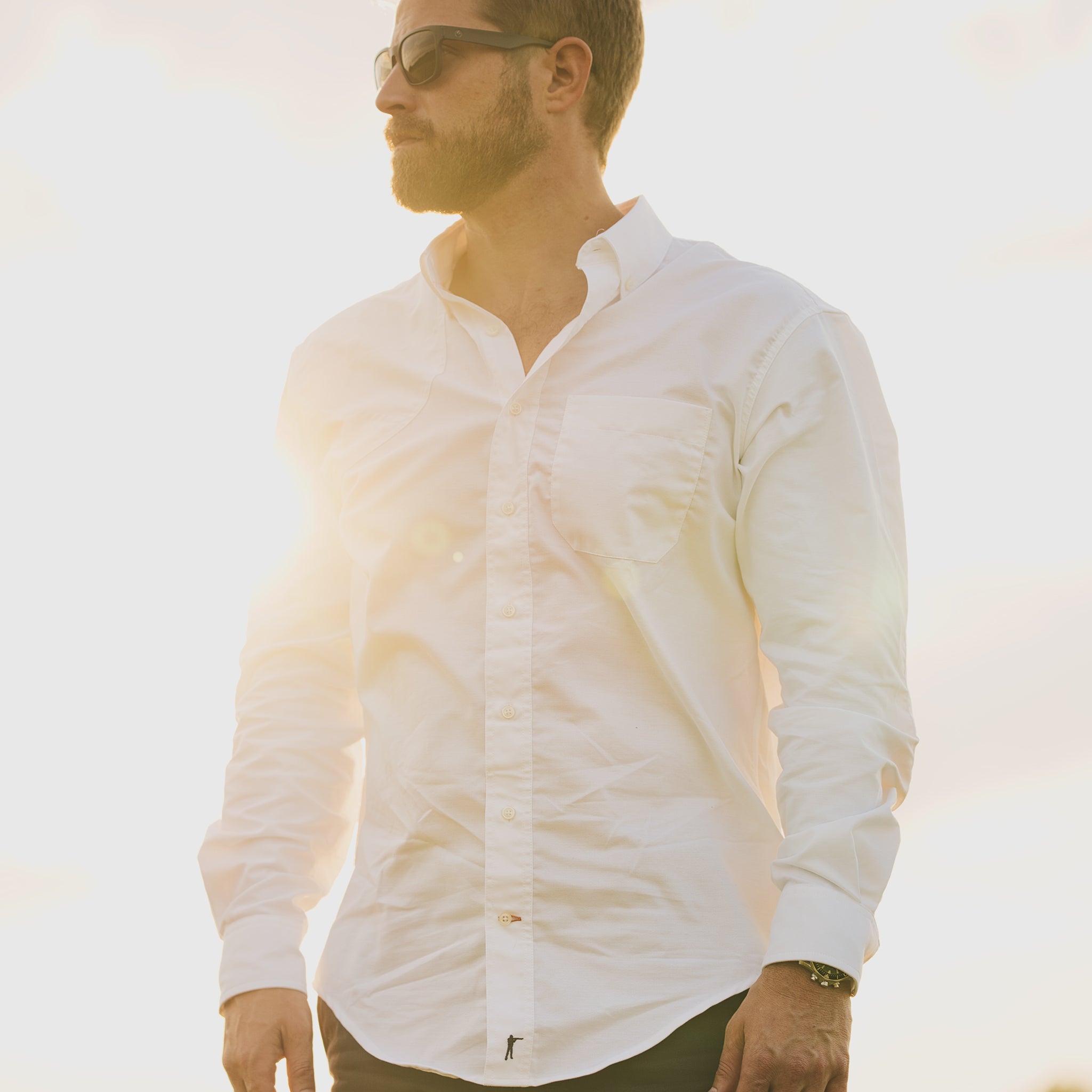 Sportsmans Shirt - White Oxford - Ball and Buck