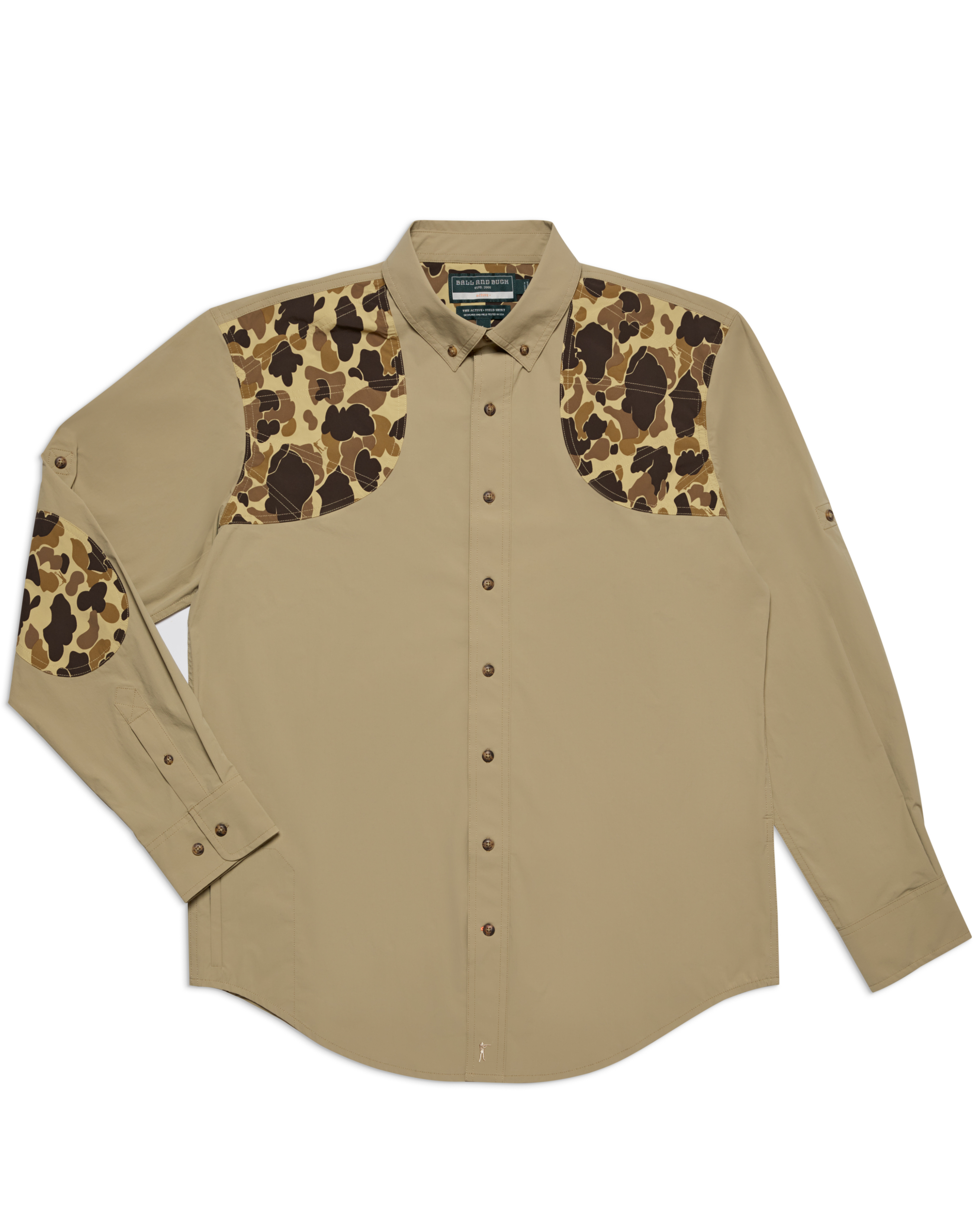 Active+ Field Shirt Tan with Original Camo
