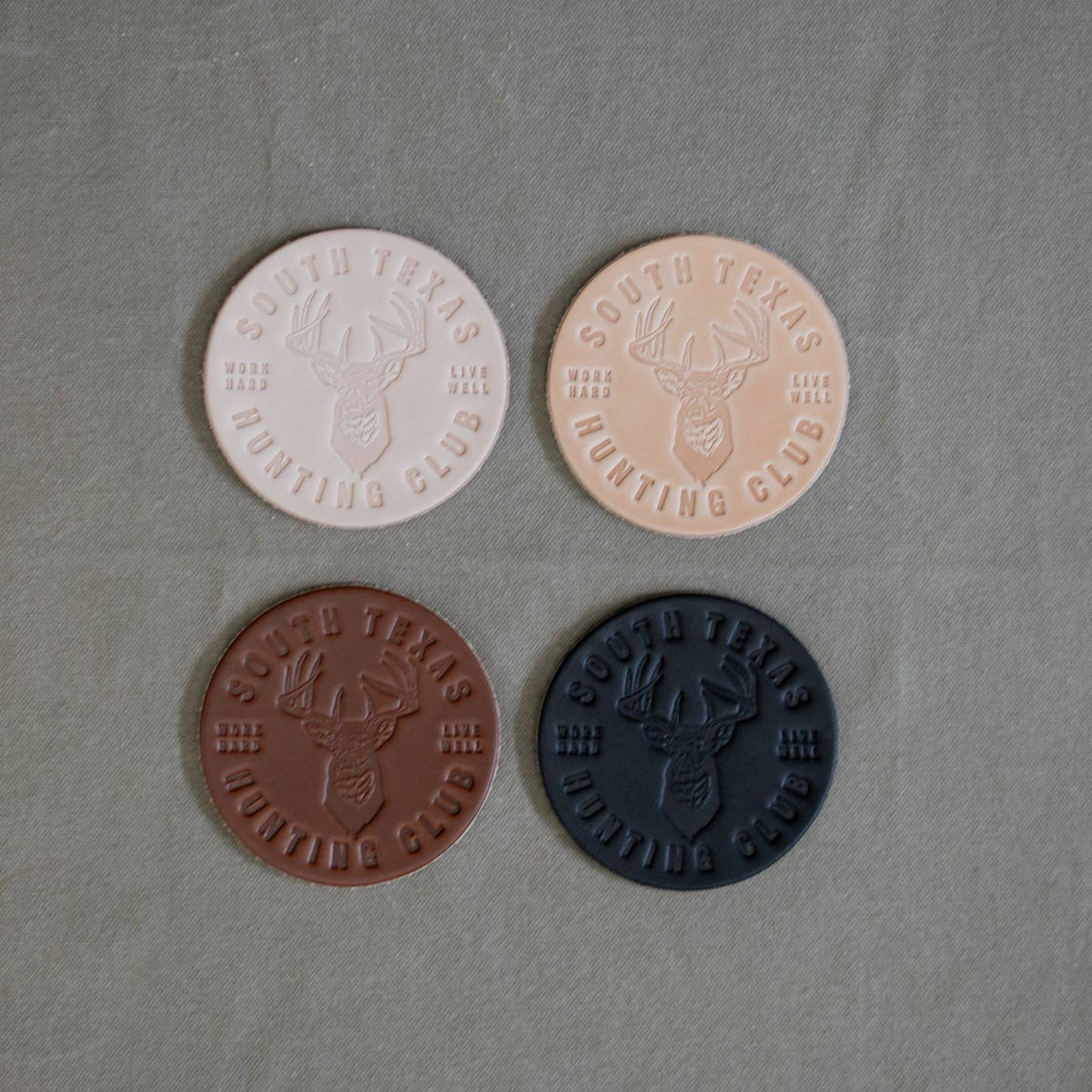 Leather Coaster | South Texas Hunting Club – Ball and Buck