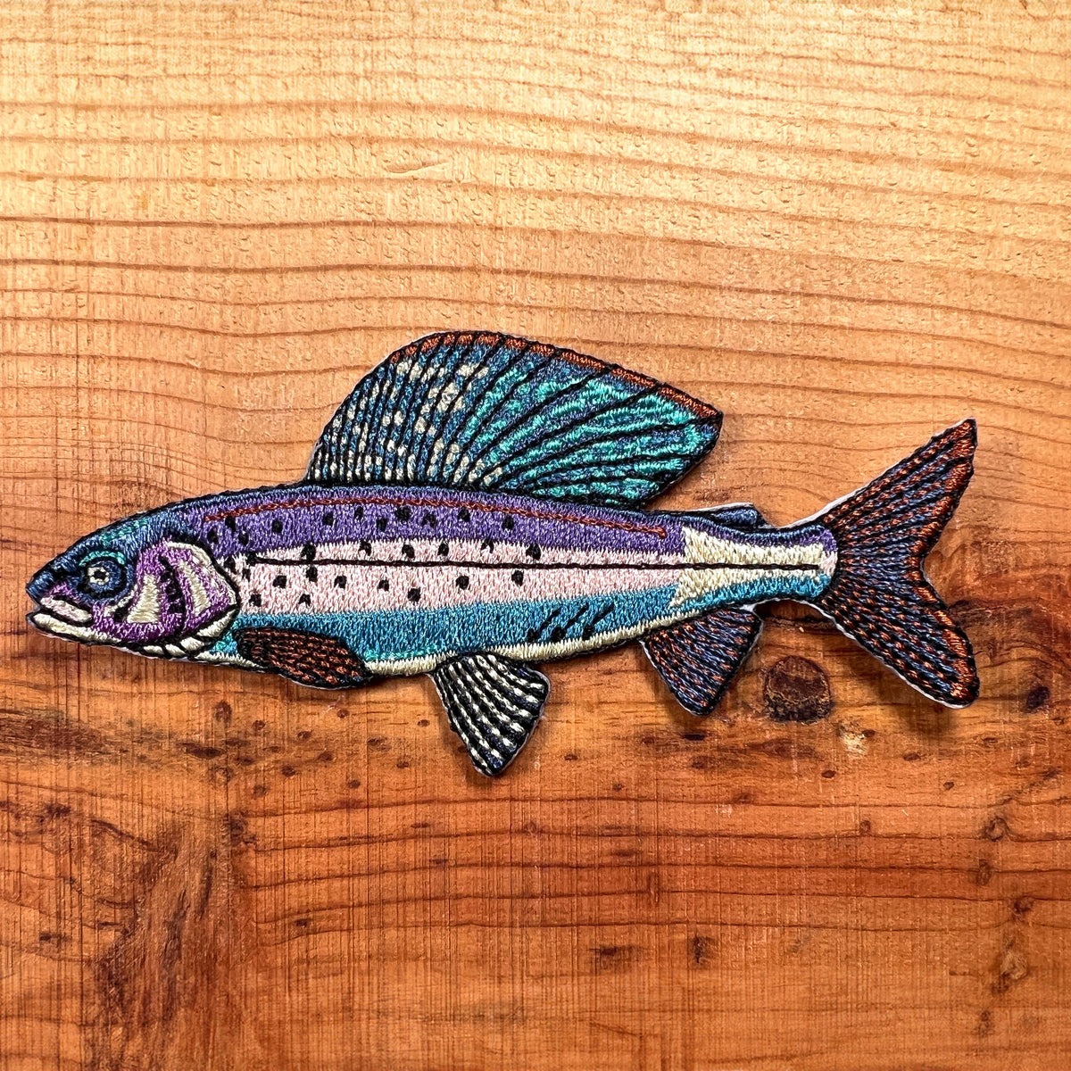 Arctic Grayling Iron-On Patch | Quality Fish Patches – Ball and Buck