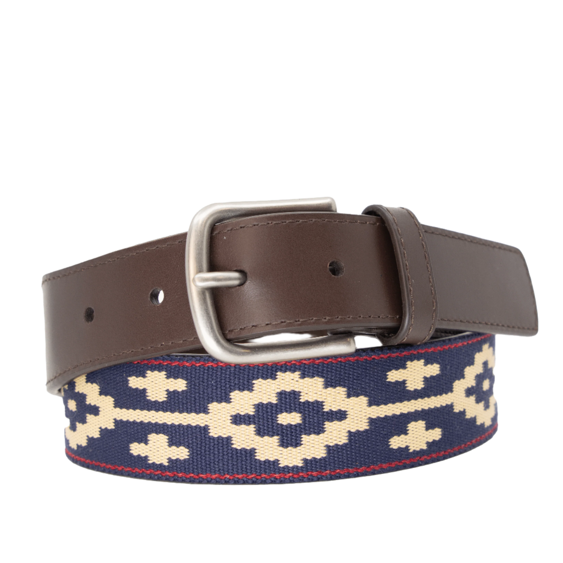時計 PJ Wood Silver Backle with leather Belt Paloma Chocolate Leather Woven Belt – Ball and Buck