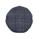 Abraham Moon Tweed Alfred Flat Cap in Royal Navy, lining detail