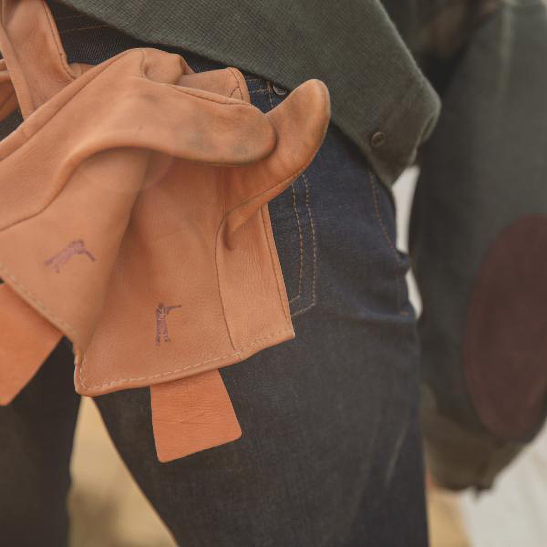 Deerskin Leather Gloves Unlined - Brown - Ball and Buck